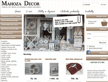 Tablet Screenshot of mahozadecor.cz